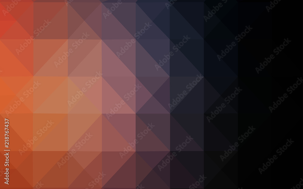 Obraz premium Dark Blue, Yellow vector pattern with gradient triangles.