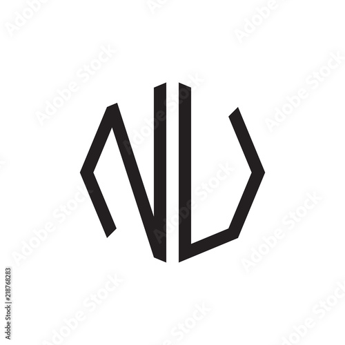 two letter NU octagon logo