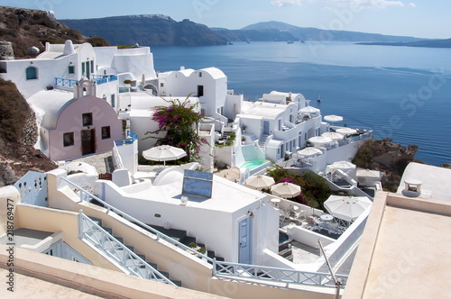 Oia village cityscape, Santorini (Thira), Greece