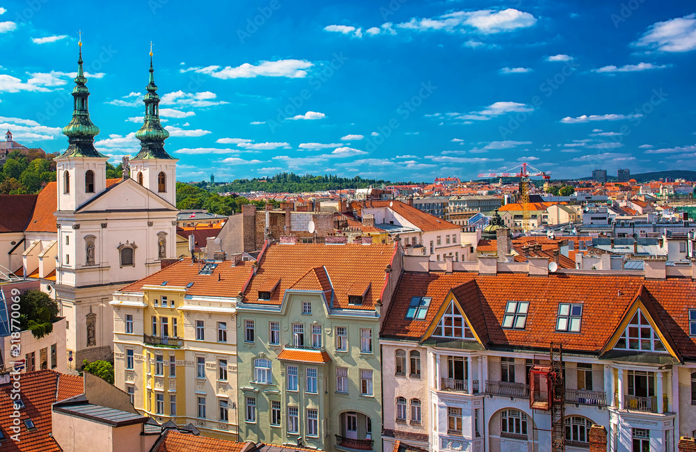 View on the old town of Brno, Czech Republic - obrazy, fototapety, plakaty 