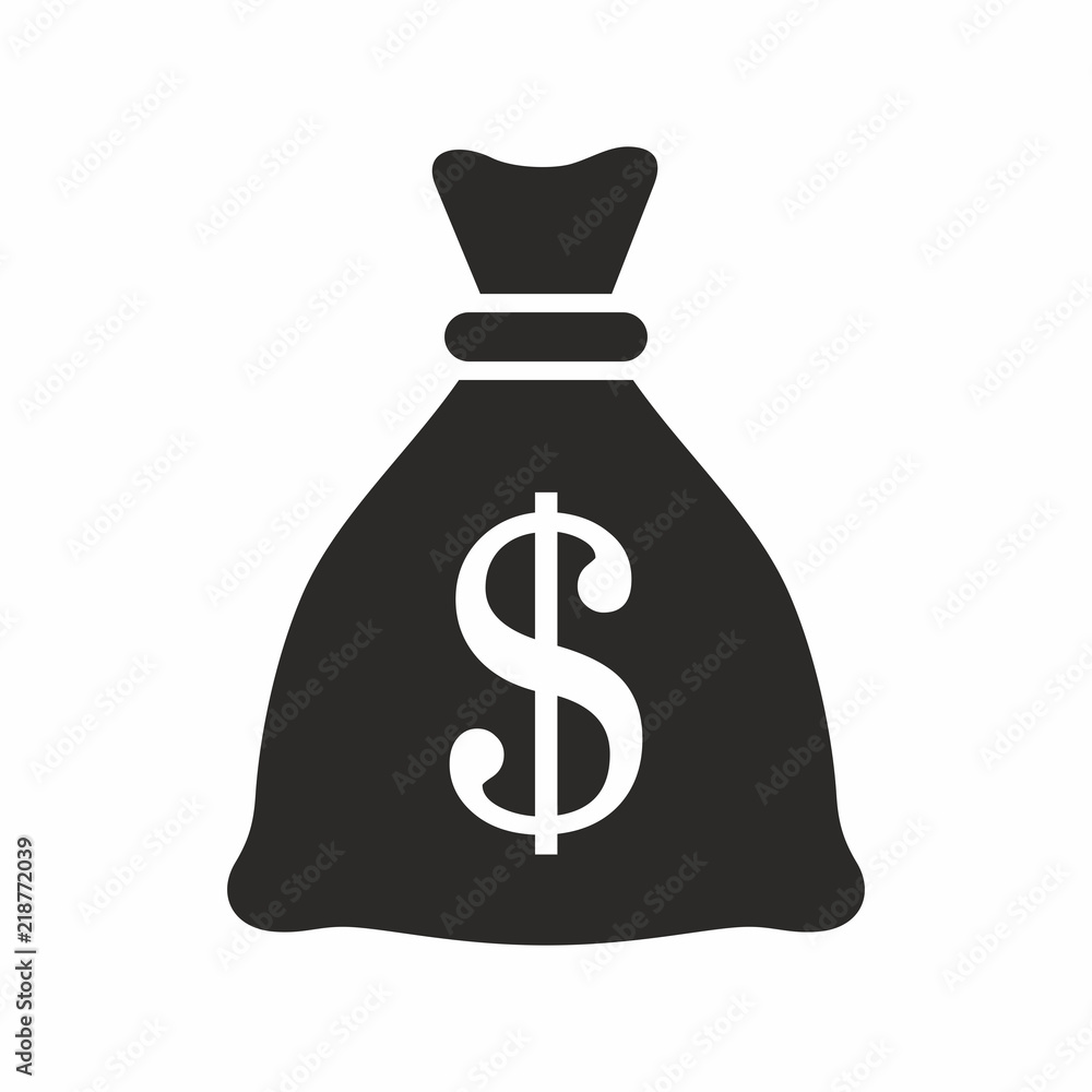 Money bag vector icon Money bag vector icon