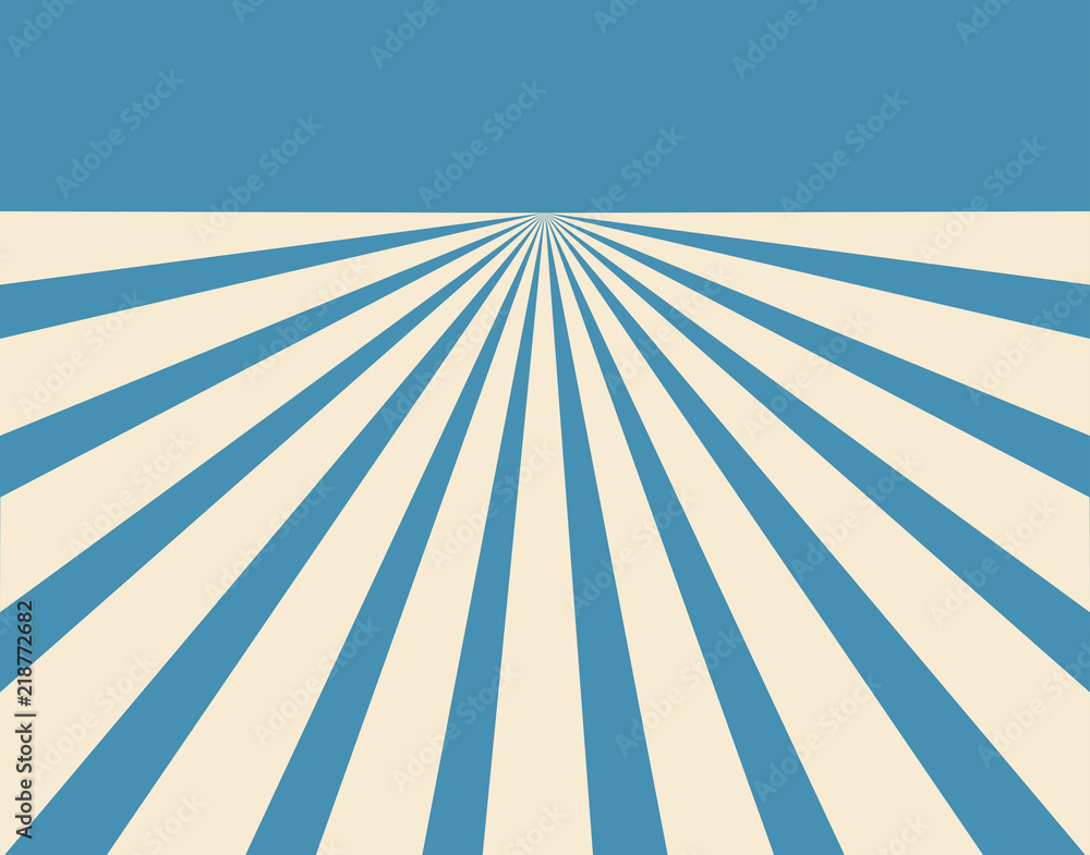 Blue and offwhite converging lines background - obrazy, fototapety, plakaty 
