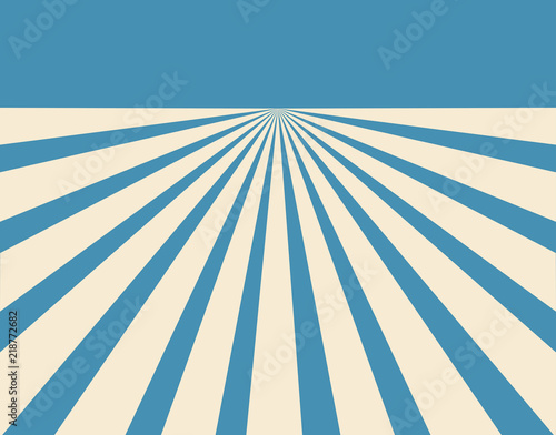 Blue and offwhite converging lines background