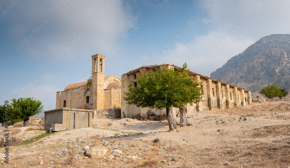 Ruins of an abandoned and deserted church