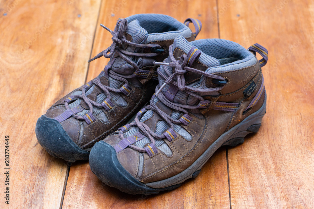 old trekking shoes for walk to mountain old trekking shoes for walk to mountain