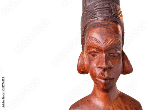 Wallpaper Mural Portrait of a wooden figure of a woman in an African style Torontodigital.ca