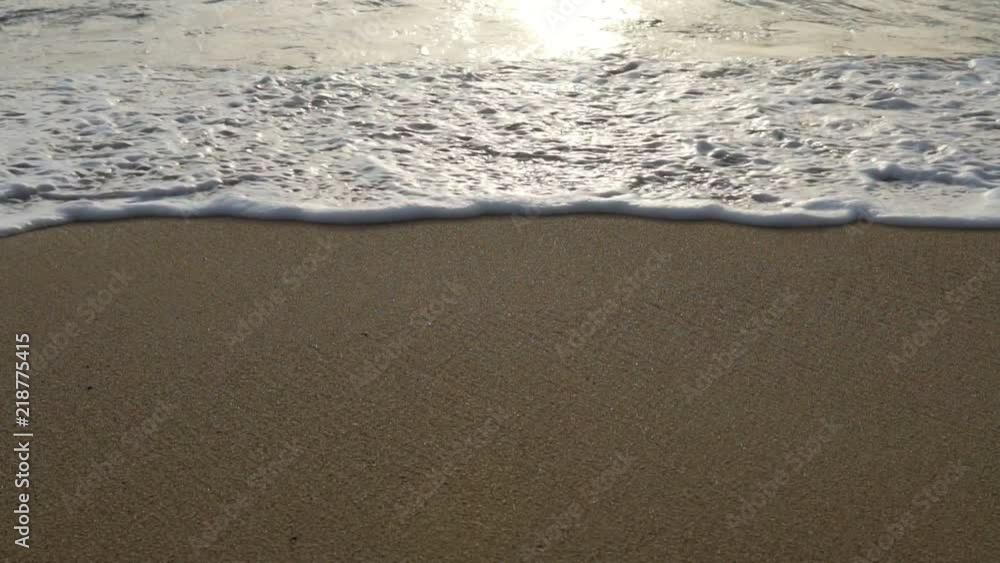 Sea waves near the beach. slow motion Sea waves near the beach. slow motion