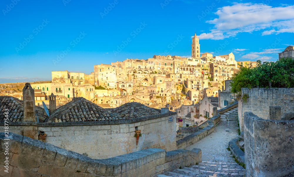 Panorama of the ancient city of Matera. Italy