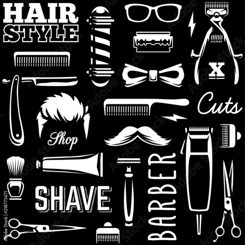 Barber Tools Seamless Texture Vector