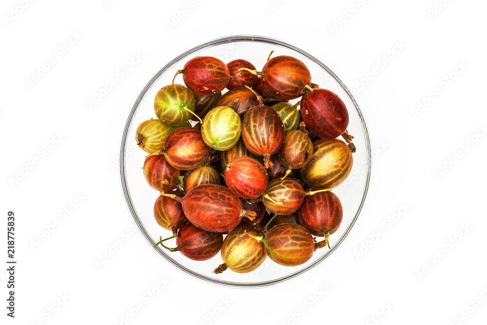 Stachelbeeren in einer Glasschale