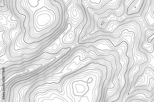 Vector contour topographic map background. Topography and geography map grid abstract backdrop. Business concept. Vector illustration photo