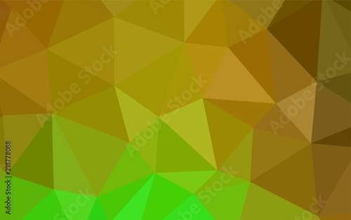 Light Green, Yellow vector shining triangular cover.