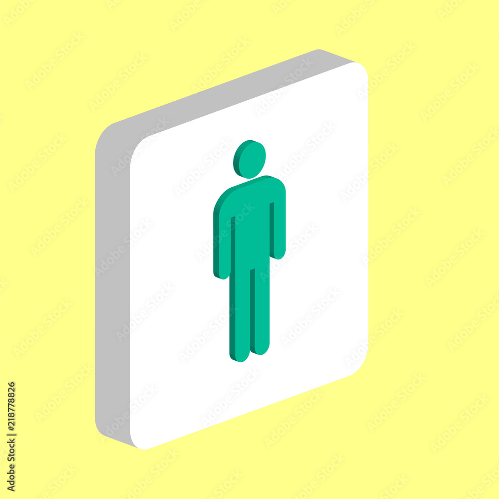 Man, Male Simple vector icon. Illustration symbol design template for web mobile UI element. Perfect color isometric pictogram on 3d white square. Man, Male icons for your business project Man, Male Simple vector icon. Illustration symbol design template for web mobile UI element. Perfect color isometric pictogram on 3d white square. Man, Male icons for your business project