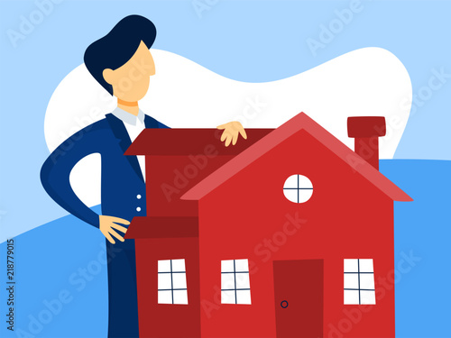 Real estate agent concept