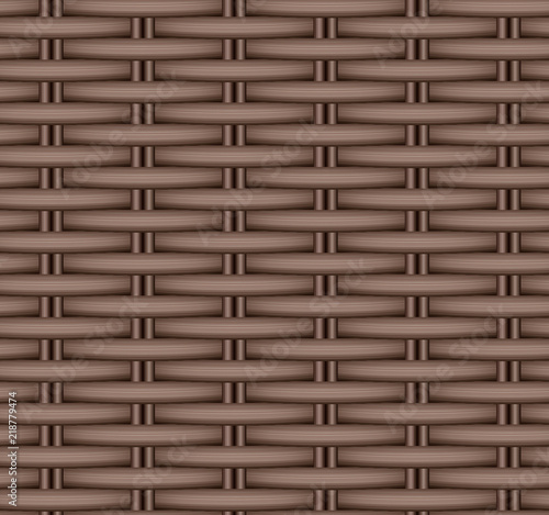 Vector seamless texture of a wicker basket.
