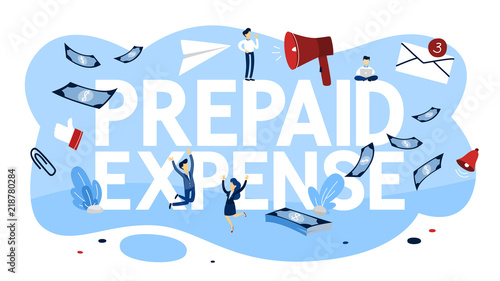 Prepaid expense concept. Making payment for goods