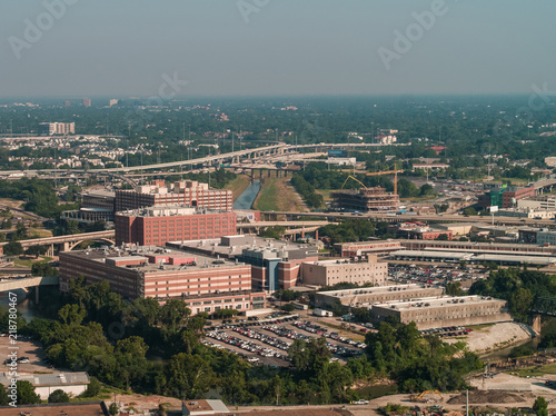 Aerial drone photo telephoto shot Houston Texas USA © Felix Mizioznikov