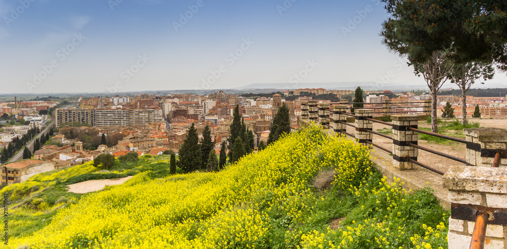 Viewing platform and cityscape of Tudela, Spain