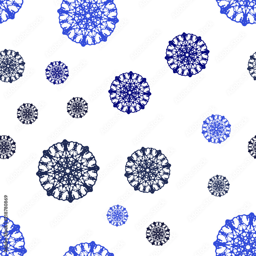 Dark BLUE vector seamless pattern with christmas snowflakes. Dark BLUE vector seamless pattern with christmas snowflakes.
