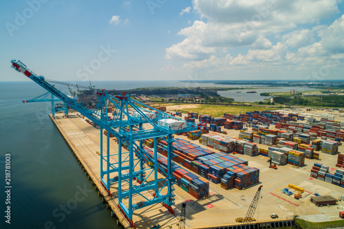 Cranes at Port Mobile Alabama photo
