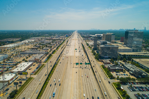 Aerial drone image of the Katy Tollway Houston Texas