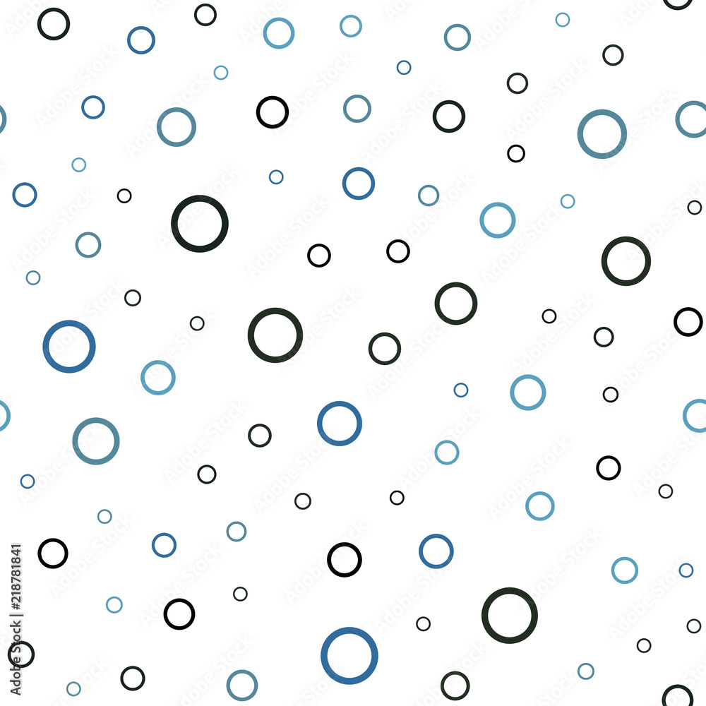 Light BLUE vector seamless pattern with spheres.