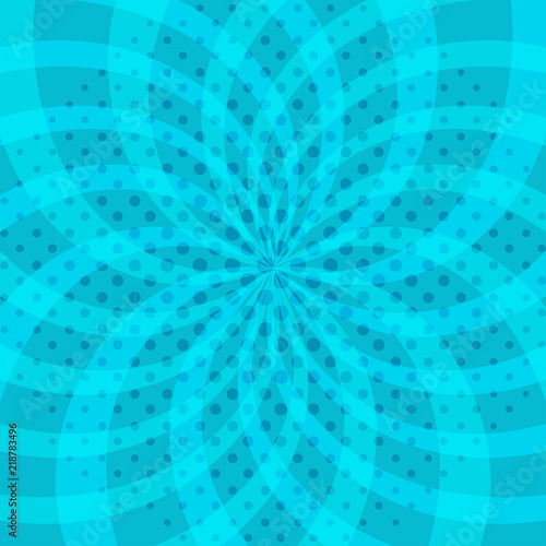 Abstract blue background with halftone in pop art style. Vector illustration