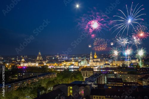 Feuerwerk über Dresden