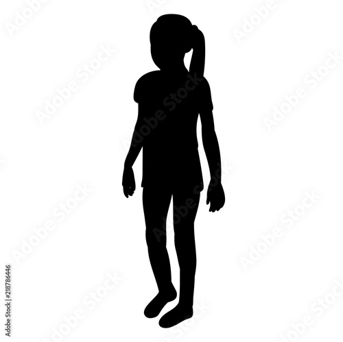 silhouette child, little girl