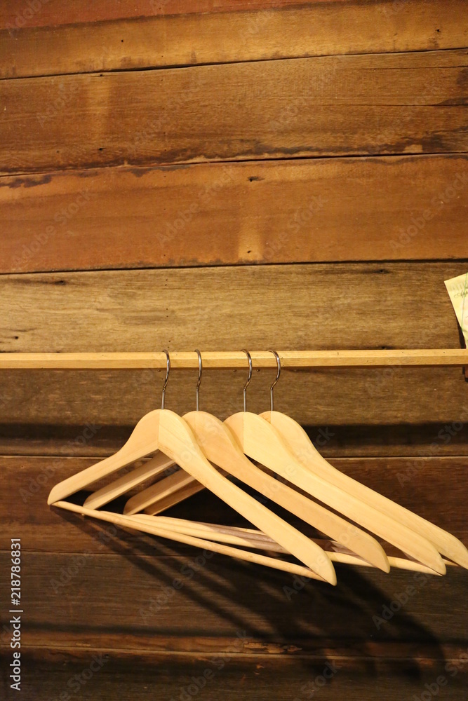Vintage wooden hangers