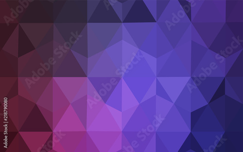 Dark Purple, Pink vector gradient triangles pattern.