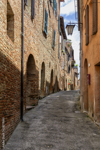 Ziegelsteinbauweise in Citt   della Pieve. Die Bauweise hat sich dort aufgrund der Tonvorkommen seit dem Mittelalter entwickelt