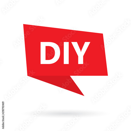 DIY (Do It Yourself) word on speach bubble- vector illustration