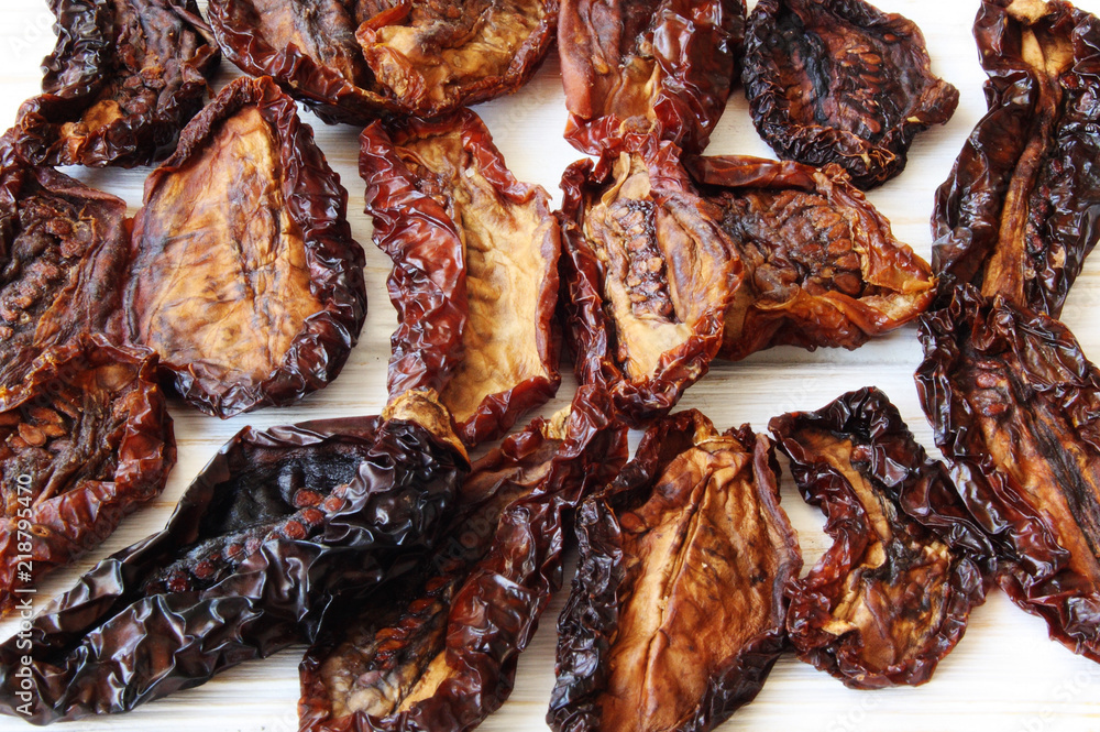 sun dried tomatoes . selective focus sun dried tomatoes . selective focus