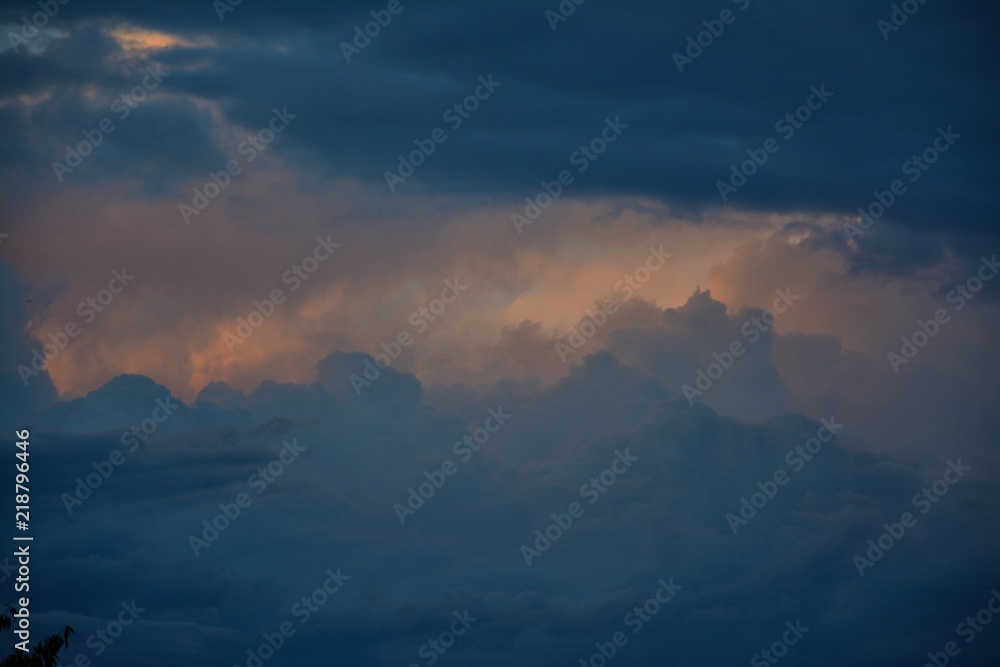 Turbulent clouds, boiling skies with layers of clouds before the storm. Turbulent clouds, boiling skies with layers of clouds before the storm.