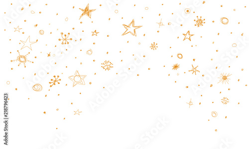 Stern Sterne Schnee Schneeflocken Hintergrund Gold Gelb