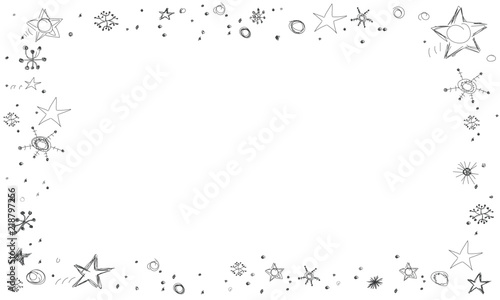 Sterne Stern Rahmen Sketch Skizze Weihnachten Schnee Schneeflocken Symbole Weihnachtsmotiv