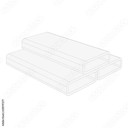 Rolled metal products. Isolated on white background