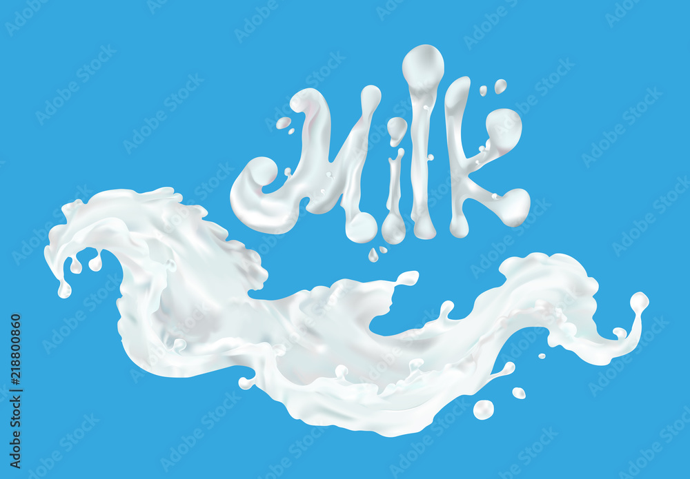 Milk splash letter vector realistic 3D word, inscription. Clipart for design food packaging. Natural, dairy product, farm, useful. Kefir, yoghurt, dessert. Milk splash letter vector realistic 3D word, inscription. Clipart for design food packaging. Natural, dairy product, farm, useful. Kefir, yoghurt, dessert.