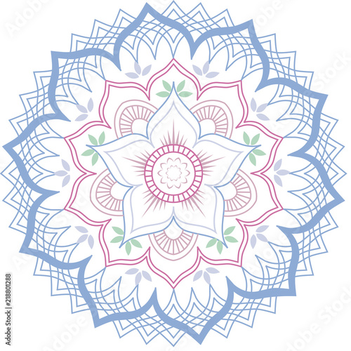 Fototapeta Naklejka Na Ścianę i Meble -  Lotus flower geometric mandala
