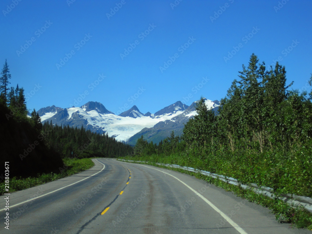 Alaska With Curve and Glacier