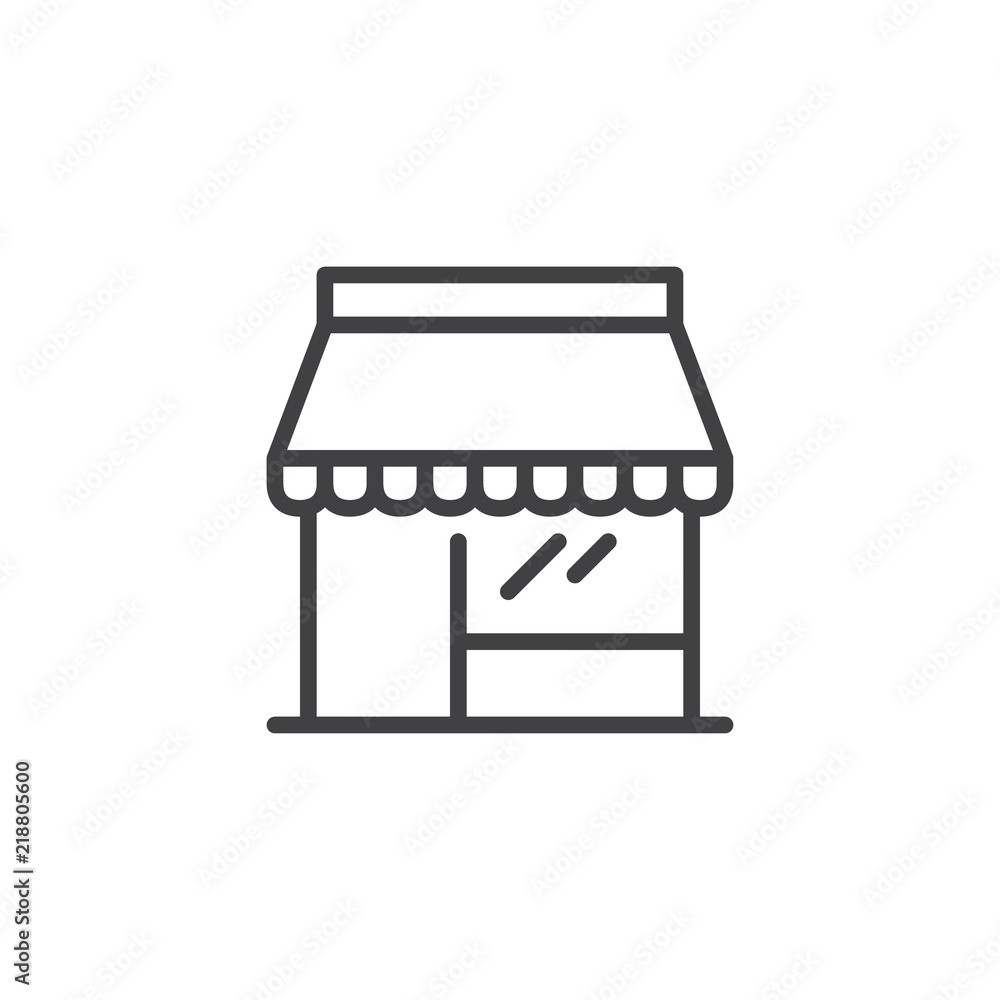 Shop Store outline icon. linear style sign for mobile concept and web design. Storefront simple line vector icon. Symbol, logo illustration. Pixel perfect vector graphics Shop Store outline icon. linear style sign for mobile concept and web design. Storefront simple line vector icon. Symbol, logo illustration. Pixel perfect vector graphics