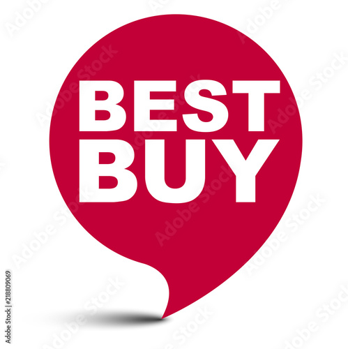 red vector bubble banner best buy