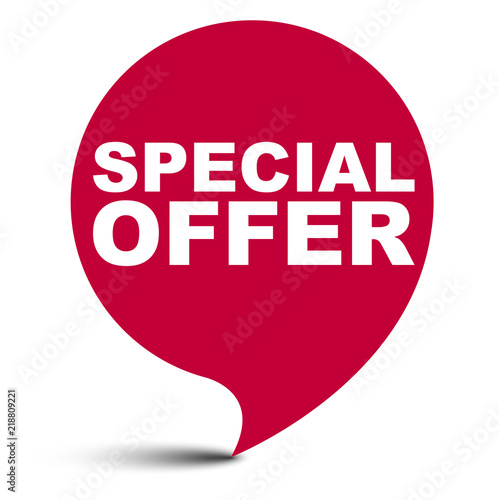 red vector bubble banner special offer