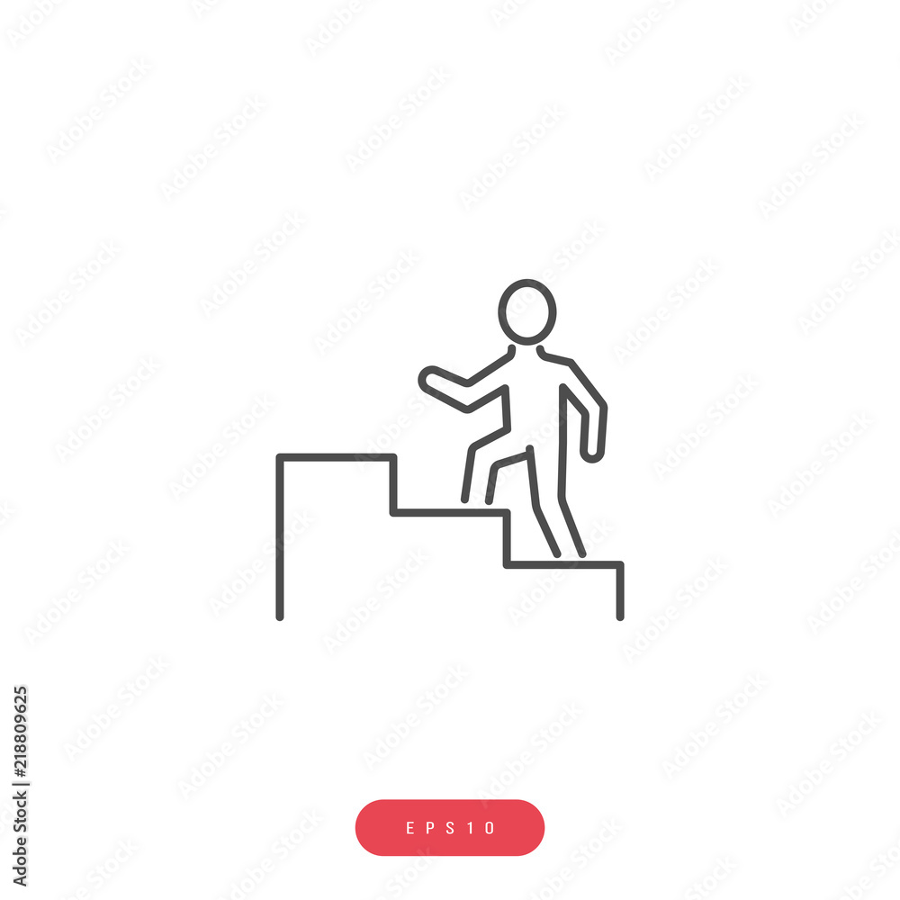 Career Vector Icon Business Management Related Vector Line Icon. Editable Stroke. 1000x1000 Pixel Perfect