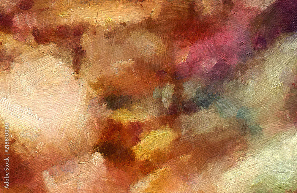 Dirt art texture with old effect. Retro style grunge painting background. Dry textured oil brushstrokes in close-up. Watercolor mixed draw. Vintage pattern. 