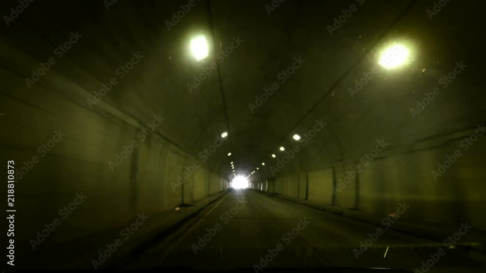 Car POV shot : Blurred motion tunnel. Shot from a slow moving car Car POV shot : Blurred motion tunnel. Shot from a slow moving car