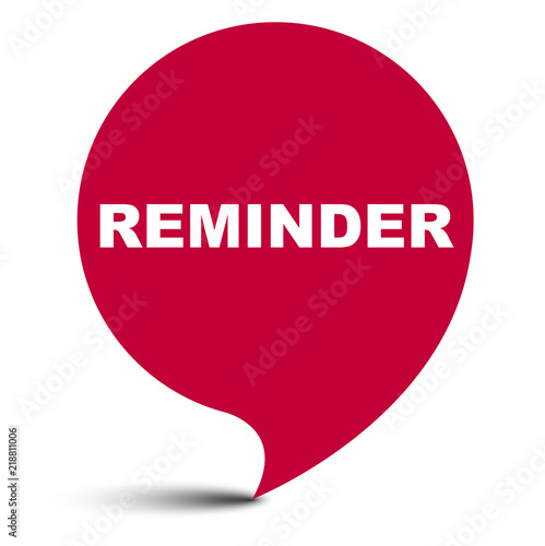 red vector bubble banner reminder