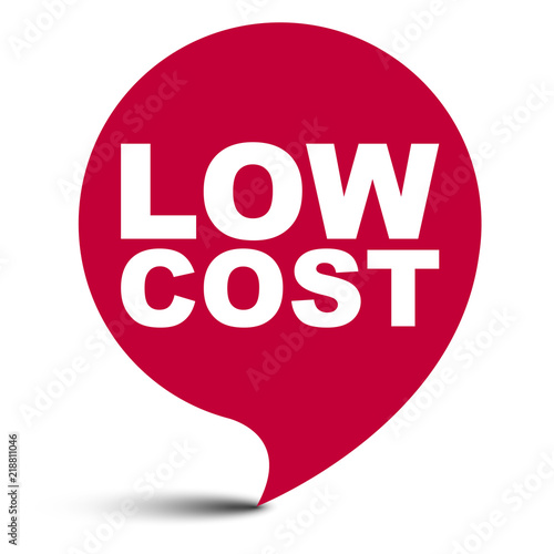 red vector bubble banner low cost
