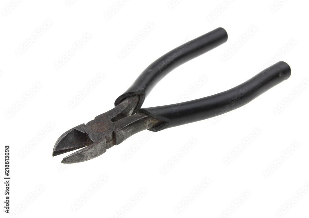 Cutting pliers isolated on white background with clipping path Cutting pliers isolated on white background with clipping path